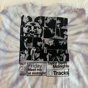 Taylor Swift limited edition Midnights lavender tie dye sweatshirt